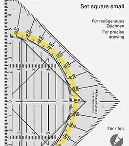 Geodreieck 160 mm, glasklar